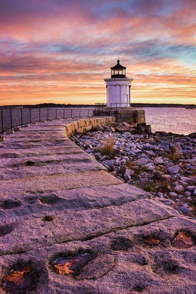 Sunset at Bug Light, Portland, Maine 
