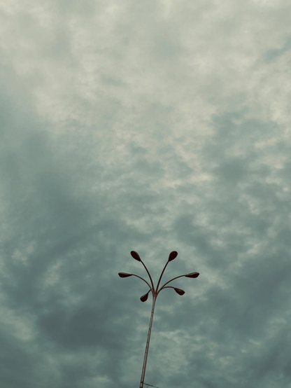 Farolas un día nublado.