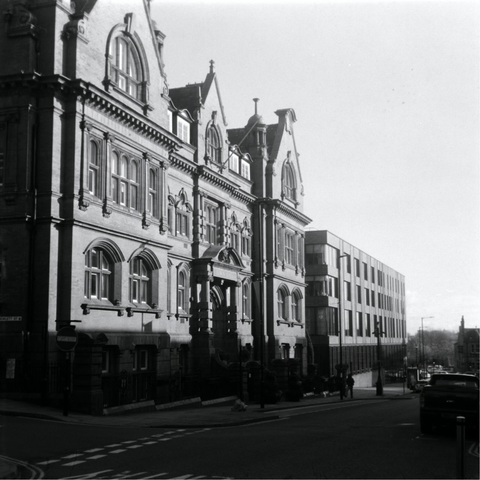 Wigan Town Hall in the afternoon sunshine during autumn