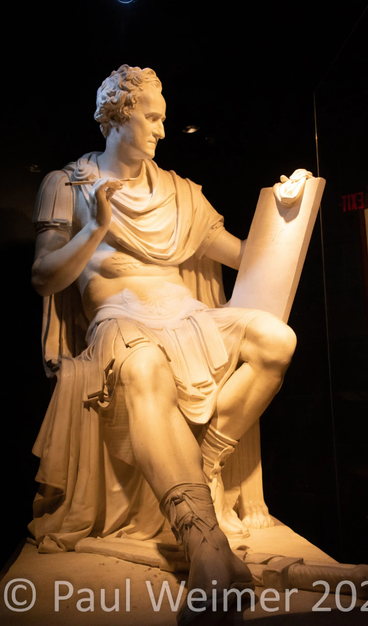 George WAshington depicted as philosopher artist.  Yeah, I think it's weird too