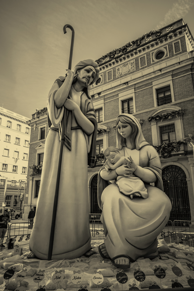 El Belén mas grande de la provincia de Castellón, situado en la plaza de Las Aulas, en Castellón de la Plana.