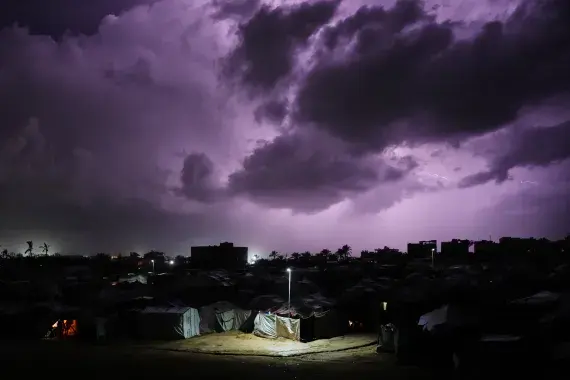 Storm clouds over Gaza.