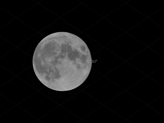 Moon, black and white, photo