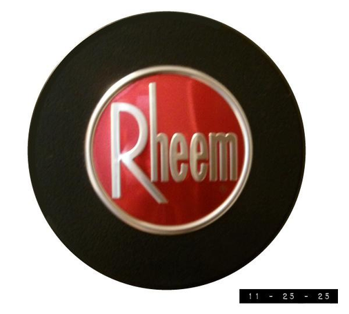 This is the nameplate on my new furnace.  I post it here not as an endorsement of the furnace but of the nameplate.  As I mentioned in my decibel meter post of about 12 days ago, this furnace runs LOUD.  The nameplate is much quieter.  In fact, it is virtually silent - at least when I'm around.  If it chooses to be noisy when I'm not around, well, that's fine with me.  I'd probably be ok with it being a bit noisy occasionally when I am around just because I'm rather fond of its 1940s/1950s design vibe - but that's just between you and me.  It also happens to be 3.5" in diameter - which I think is about the perfect diameter for a thing to be.  And I like the red, black, and silver color combination.  Hmmmm....  Perhaps I'll buy another furnace just for the nameplate!    