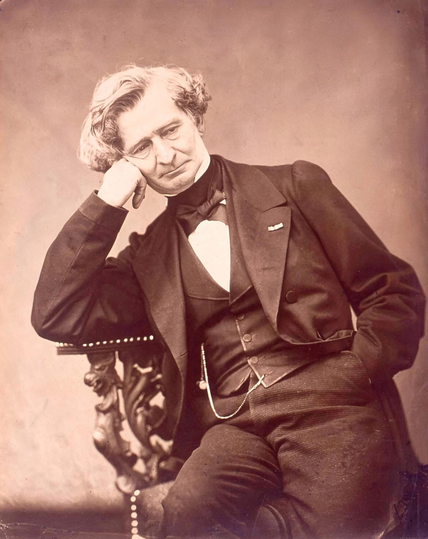 French composer Berlioz celebrated for his contributions to opera, large-scale orchestral music, and choral writing.
Portrait of Hector Berlioz
Albumen print, 27 X 21.5 cm, by Pierre Petit, before 1869
Bibliothèque nationale de France, Paris