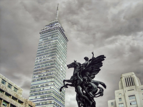 Torre Latinamericano, a 44-storey Mexico City skyscraper completed in 1956 that became a symbol of modernity and noted for its earthquake-resistant design.
Photograph by M. Gaxiola
