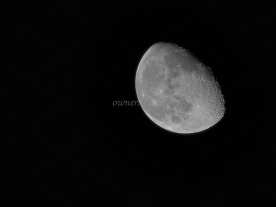 Moon, black and white, photo