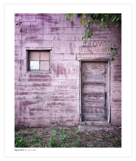 Abandoned building with a pink hue in Brazil, Indiana. Photo by Josh Humble.