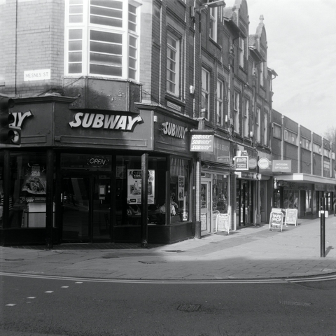 Subway on the corner of Standishgate and Market Street, Wigan.