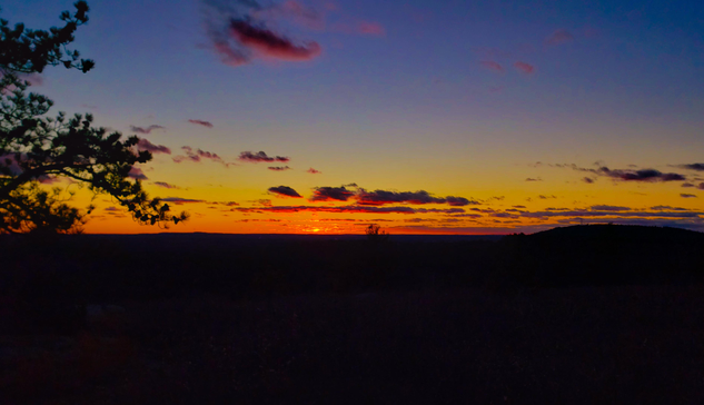 Sunset and dusk this afternoon, Dec 12th, from Buck Hill!
