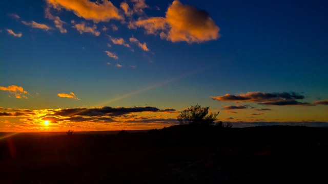Sunset and dusk this afternoon, Dec 12th, from Buck Hill!