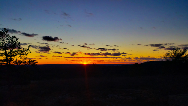 Sunset and dusk this afternoon, Dec 12th, from Buck Hill!
