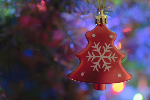 Christmas lights, closeup, color, photo