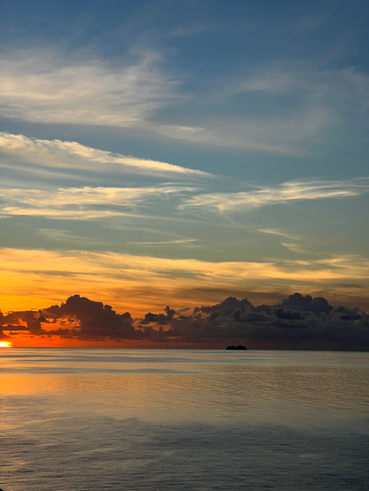 Sunset near Half Moon Cay. 