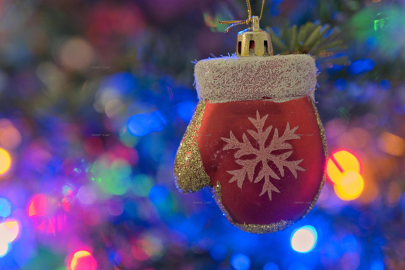 Christmas lights, closeup, color, photo