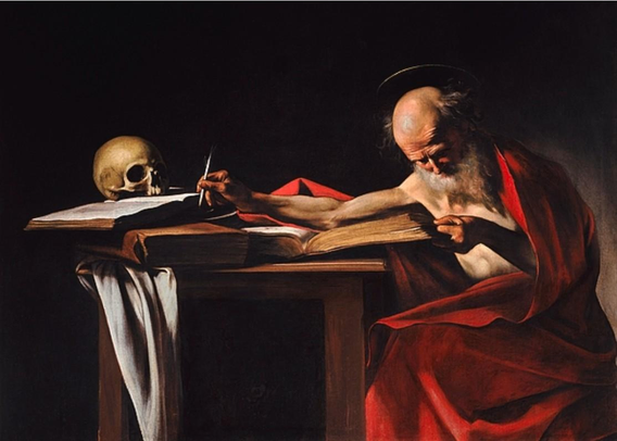 Saint Jerome Writing Caravaggio 1605 06

Detailed Analysis of Saint Jerome Writing by Caravaggio (1605–1606)
Oil on canvas, c. 112 x 157 cm, Galleria Borghese, Rome

Overview
Michelangelo Merisi da Caravaggio’s Saint Jerome Writing (c. 1605–06) is a masterful meditation on mortality, intellect, and divine contemplation. Painted near the end of his tumultuous Roman period—when he was both at the height of his fame and on the brink of exile—this canvas reveals the artist’s deep engagement with spiritual drama, chiaroscuro, and the physicality of human form.

Caravaggio renders Saint Jerome not as a distant icon of theology, but as an old man immersed in the act of writing, surrounded by symbols of death and divine truth. The image is stark, honest, and palpably human, offering an intimate glimpse into the solitary discipline of a church father whose legacy rests on his intellectual rigor and spiritual devotion.

Subject: Who is Saint Jerome?
Saint Jerome (c. 347–420) was a Christian scholar and translator, best known for producing the Latin Vulgate—the authoritative Bible translation for centuries. A Doctor of the Church, he is frequently depicted as a penitent hermit or a scholar surrounded by books and symbols of mortality.
Image:
https://fineartamerica.com/featured/saint-jerome-writing-caravaggio-1605-06-wayne-moran.html

#SaintJeromeWriting #Caravaggio #GalleriaBorghese #Rome #Italy #fineart #masterpiece #travelPHotogrpahy #Landscape #art #fineart 

#ayearforart #buyintoart