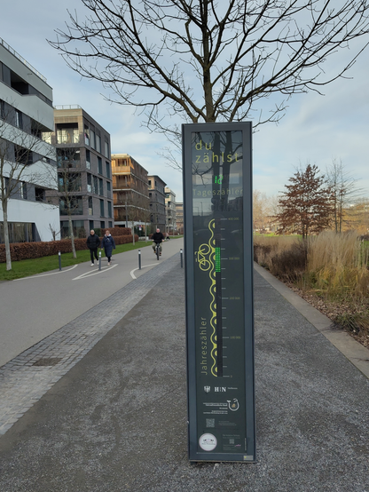 Fahrradzähler am Radweg