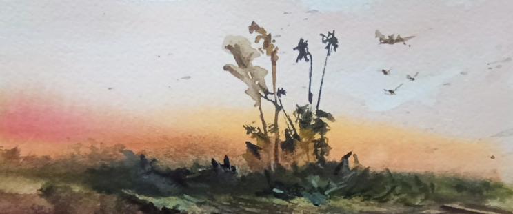 Landscape 
Watercolor painting 
Cotton paper 
#watercolor #art #mastoArt #painting 