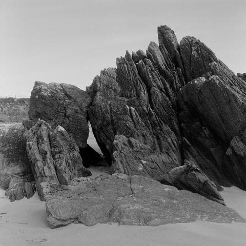 Yashica MAT124G | Kodak Tri-X 400 | Shot at 320 + Med Yellow Filter | Developed in XTOL

More rocks and sand at the Singing Sands