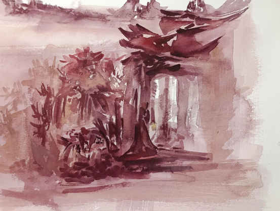 Working unfinished 
Watercolor. Street series 
Cotton paper 
#art #watercolor #mastoArt #painting 