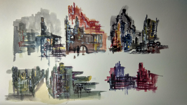 Street urban sketch 
Watercolor 
Cotton paper
#art #mastoArt #watercolor #painting 