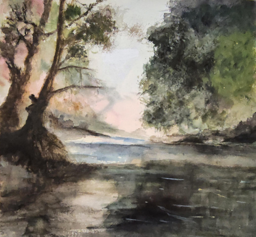 Forest
Classic landscaping 
Watercolor 
Cotton paper 
#art #watercolor #landscape #trees #mastoArt 