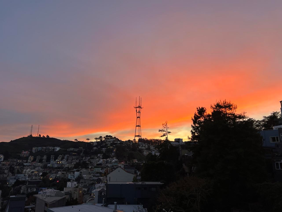 sunset over twin peaks 