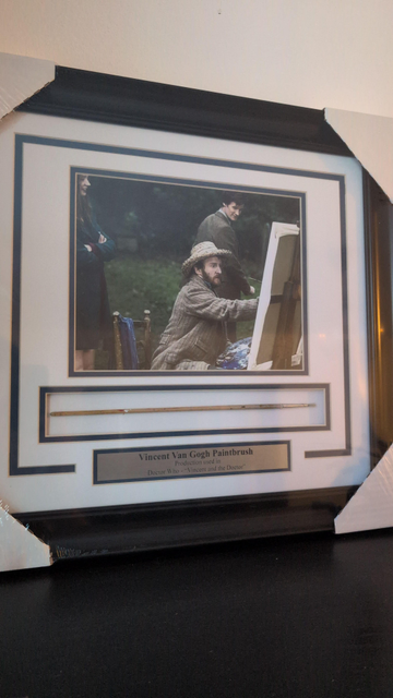 Framed, production-used paintbrush from the Doctor Who episode, "Vincent and The Doctor."