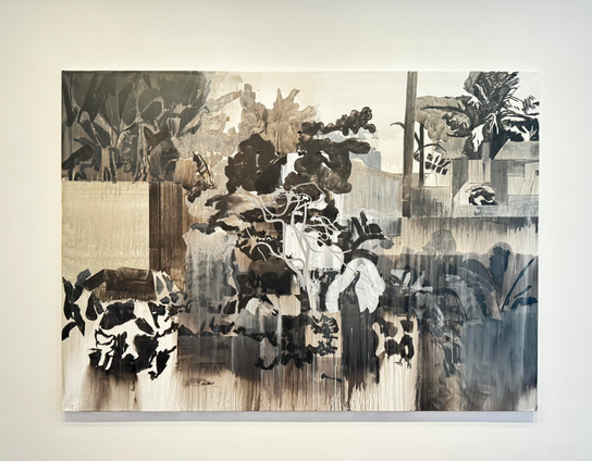 A very similar painting by Anderson as the first one, but all in shades of black, white, gray and browns. It is like seeing a photograph first in color and then in black-and-white