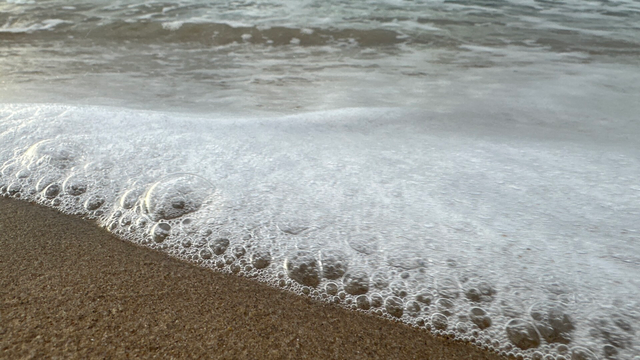 Beach sand and water