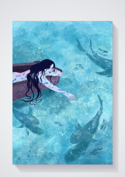 Illustration océan affiche 