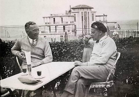 Paul Klee et Wassily Kandinsky à Guethary, France, en 1929