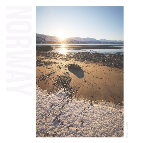 The beach at Bjerkvik at low tide.