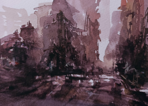 Streets 
Watercolor painting 
Cotton paper
#art #painting #mastoArt #watercolor 