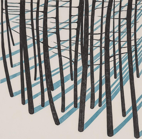 petit bois dans la neige sous le soleil d’hiver