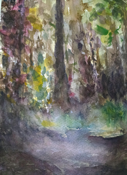 Forest
Summer VS Winter
Watercolor painting 
Cotton paper 
#art #mastoArt #watercolor #forest #trees #painting 