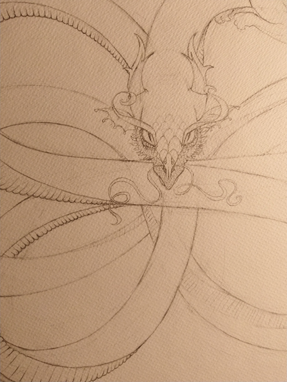 A sketch of a dragon
