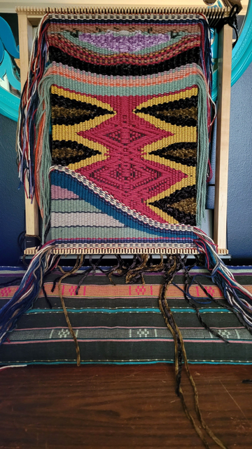 Weaving, on loom, called Departure.