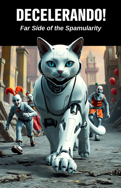 Book cover by GenAI featuring LLMeowko.