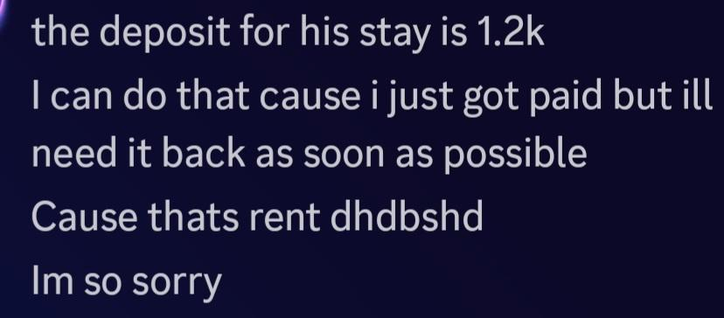 screenshots from sukos carer letting us know the cost of sukos stay 