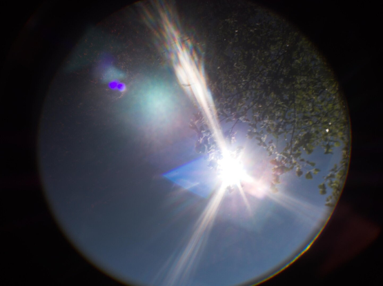 Flares and sunstar closed apature