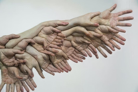 les ailes mains déployées
