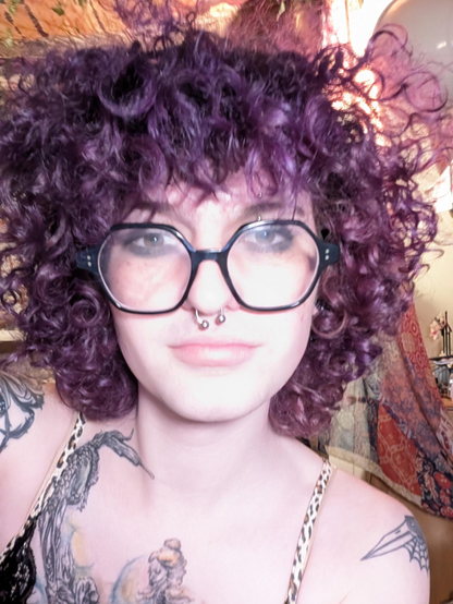 A girl looking kind of crazy low- key