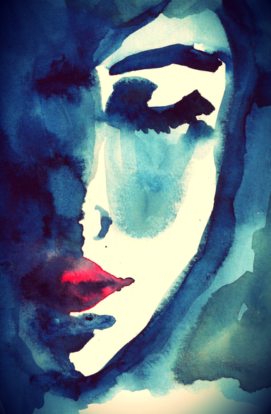 Face Woman Portrait Watercolour Painting