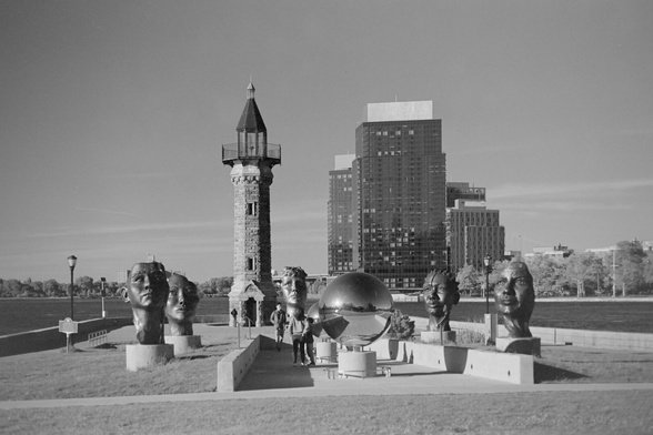 Getting closer to the public art and lighthouse