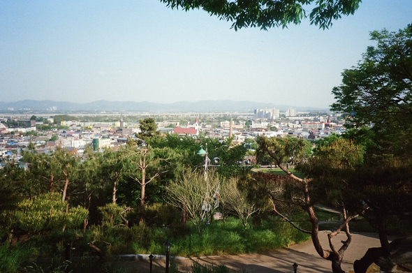 옥녀봉에서 바라본 논산시 강경읍내.