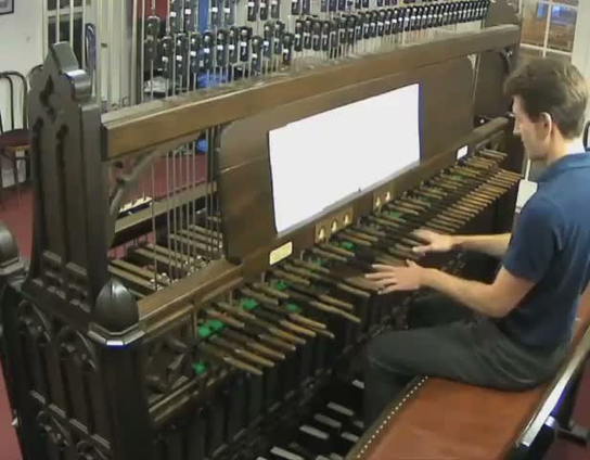 Alex Johnson on the Laura Spelman Rockefeller Memorial Carillon at Rockefeller Memorial Chapel