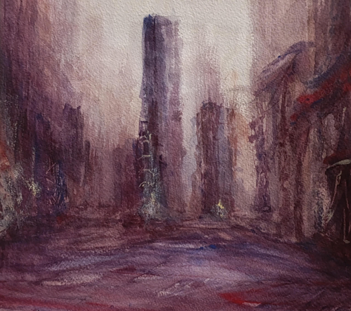 City. 
Urban watercolor
Cotton paper
#art #mastoArt #painting #watercolor #urban 