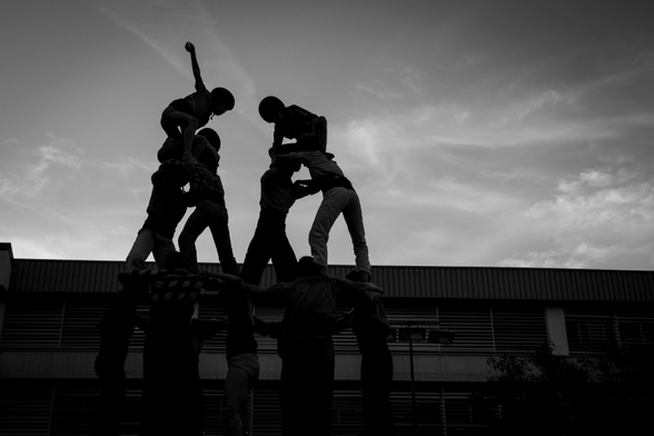 Els Borinots en un assaig a les instal·lacions de Sants.