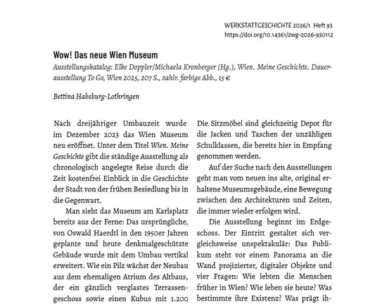 Anfang des gedruckten Artikels